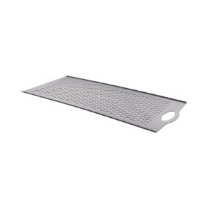 Pala para pizza perforada «Ponte» de aluminio, sin mango, con muescas de referencia en el lateral cada 10 cm.
