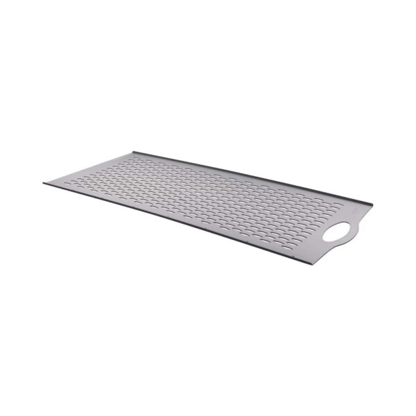 Pala para pizza perforada "Ponte" de aluminio, sin mango, con muescas de referencia en el lateral cada 10 cm.
