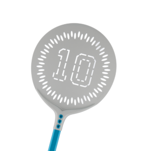 Pala para pizza redonda de aluminio anodizado azul de "10"