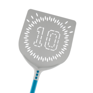 Pala para pizza cuadrada de aluminio anodizado azul de "10"