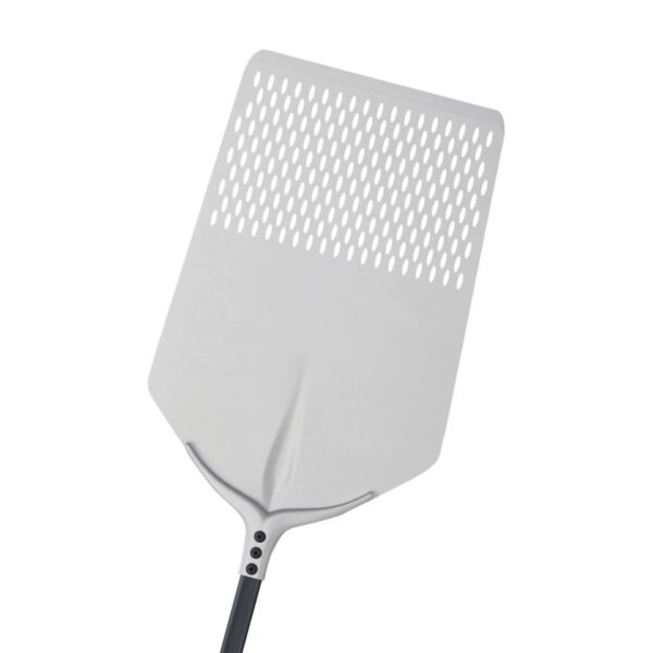 Pala para pizza rectangular perforada de aluminio anodizado "Tulip GF"