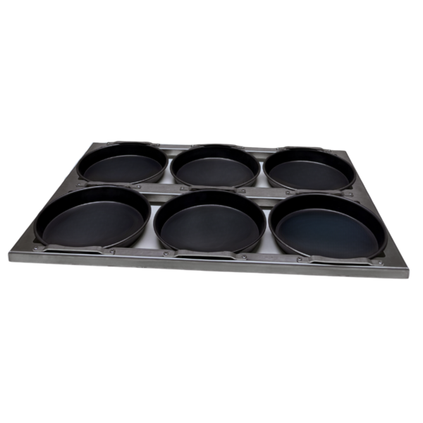 Soporte profesional para bandejas de horno - Bandejas de horno de Ø16 cm x 2,5 cm y bandeja de horno de 52 x 35 cm