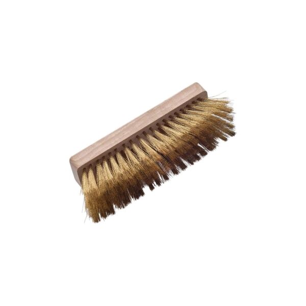 Cepillo rectangular de madera de repuesto con cerdas de latón.