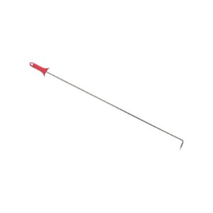 Perforadora de burbujas de acero inoxidable 18/10 con mango de plástico rojo. 90 cm.
