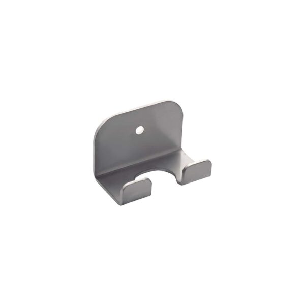 Soporte de pared para pala, fabricado en acero inoxidable 18/10. 1 plaza. Longitud: 6 cm.