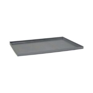 Molde rectangular para hornear de hierro aluminizado con paredes rectas.