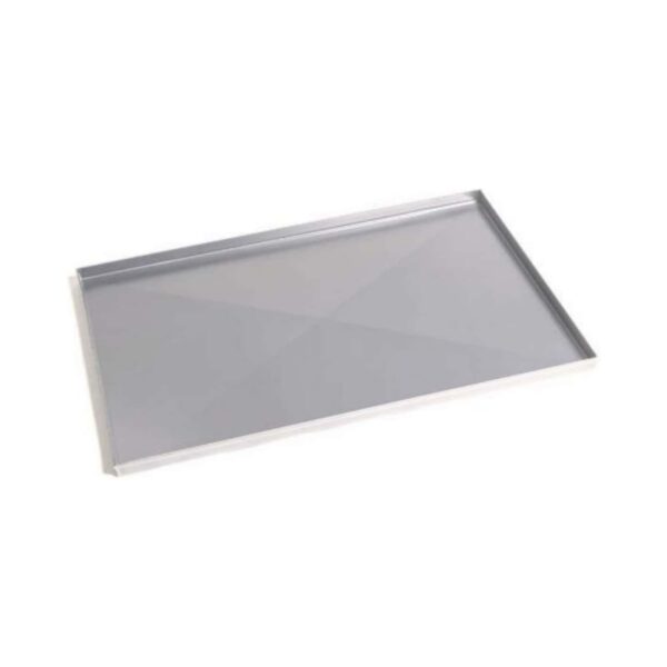 Molde rectangular para hornear de hierro aluminizado con paredes rectas. Reforzado antideformación. 60x40x2 cm.