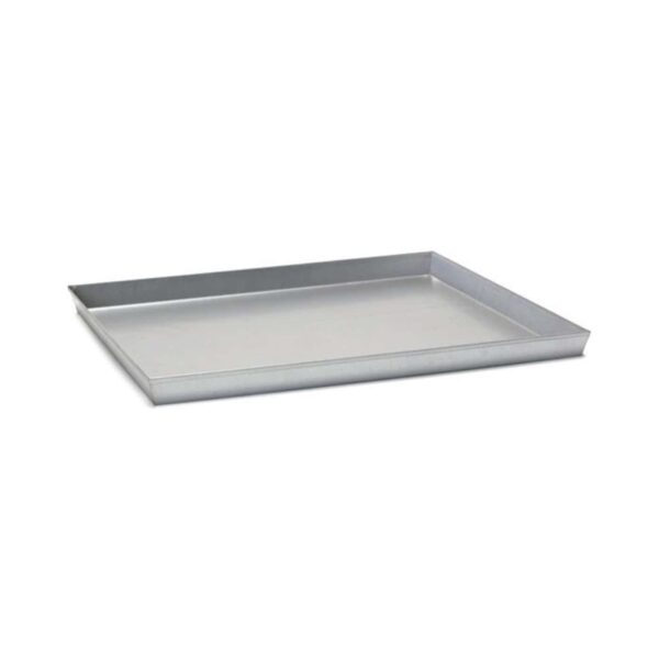Bandeja rectangular de aluminio para hornear con paredes acampanadas