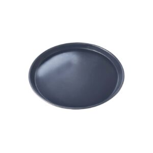 Bandeja redonda azul para hornear con borde bajo