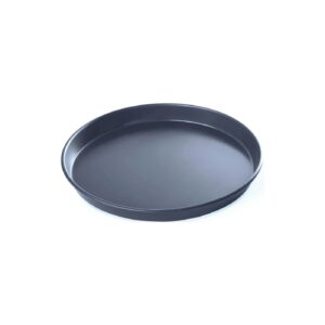 Bandeja redonda azul para hornear con borde alto